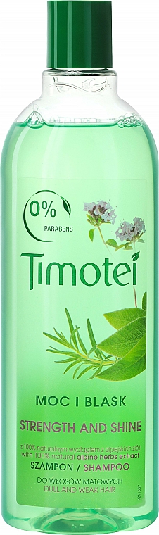Shampoo für stumpfes, feines Haar mit Bio Alpenkräuter-Extrakt - Timotei Strength And Shine Shampoo — Bild N3