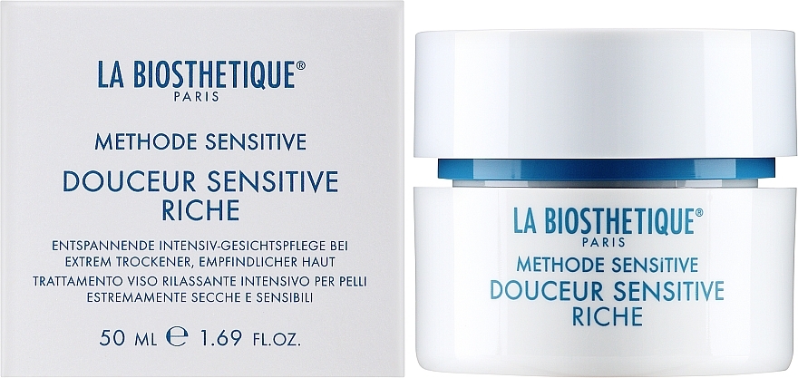 Intensiv pflegende und entspannende reichhaltige Gesichtscreme für extrem trockene und empfindliche Haut - La Biosthetique Douceur Sensitive Riche Cream — Bild N2