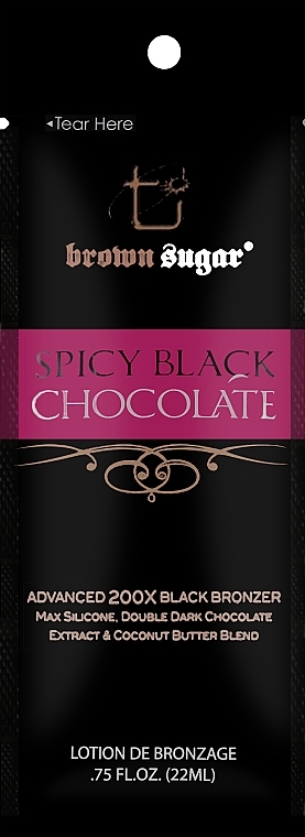 Bräunungscreme mit dunklen Bronzern und Extratingles - Brown Sugar Spicy Black Chocolate 200X (Probe) — Bild N1