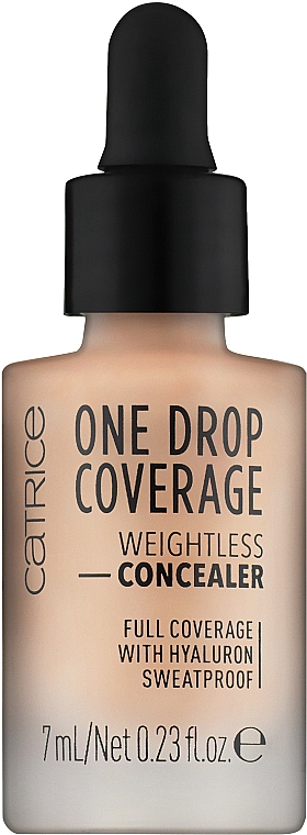 Langanhaltender und feuchtigkeitsspendender Gesichtsconcealer - Catrice One Drop Coverage Weightless Concealer