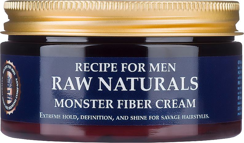 Definierende Haarstylingcreme für mehr Glanz Extrem starker Halt - Recipe For Men RAW Naturals Monster Fiber Cream — Bild N1