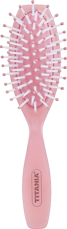 Massage-Haarbürste 7 Reihen rosa - Titania — Bild N1