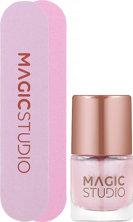 Nagelset - Magic Studio Rose Quartz Nail Set (Nagellack 3.2ml + Nagelfeile 1 St.)  — Bild N1