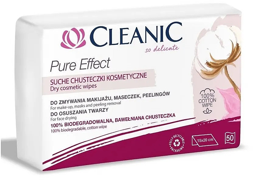 Trockene Gesichtstücher 50 St. - Cleanic Pure Effect — Bild N1