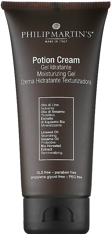 Feuchtigkeitscreme für lockiges Haar mit Sesam- und Leinöl - Philip Martin's Potion Cream Moisturizing Gel — Bild N3