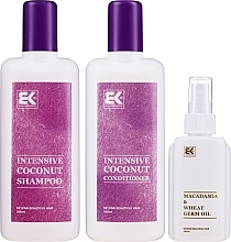 Haarpflegeset - Brazil Keratin Coconut Set (Shampoo 300ml + Conditioner 300ml + Haaröl 100ml) — Bild N2