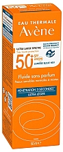 Sonnenschutzfluid für das Gesicht ohne Geruch - Avene Eau Thermale Fragrance-Free Fluid SPF 50+ — Bild N2