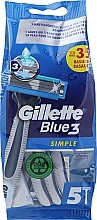 Düfte, Parfümerie und Kosmetik Einwegrasierer-Set - Gillette Blue3 Simple Disposable Razors 4+1 