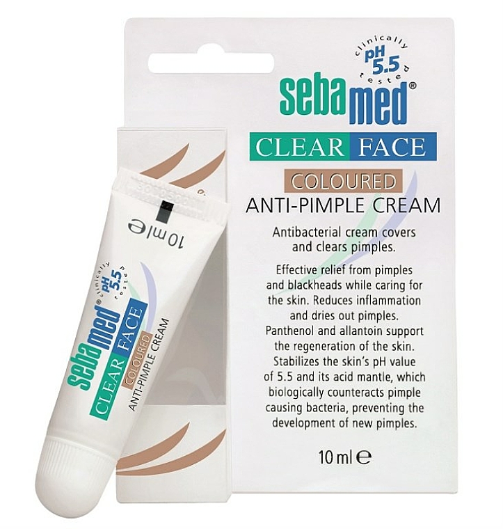Antibakterielle Gesichtscreme gegen Pickel - SebaMed Clear Face Coloured Anti Pimple Cream — Bild N1