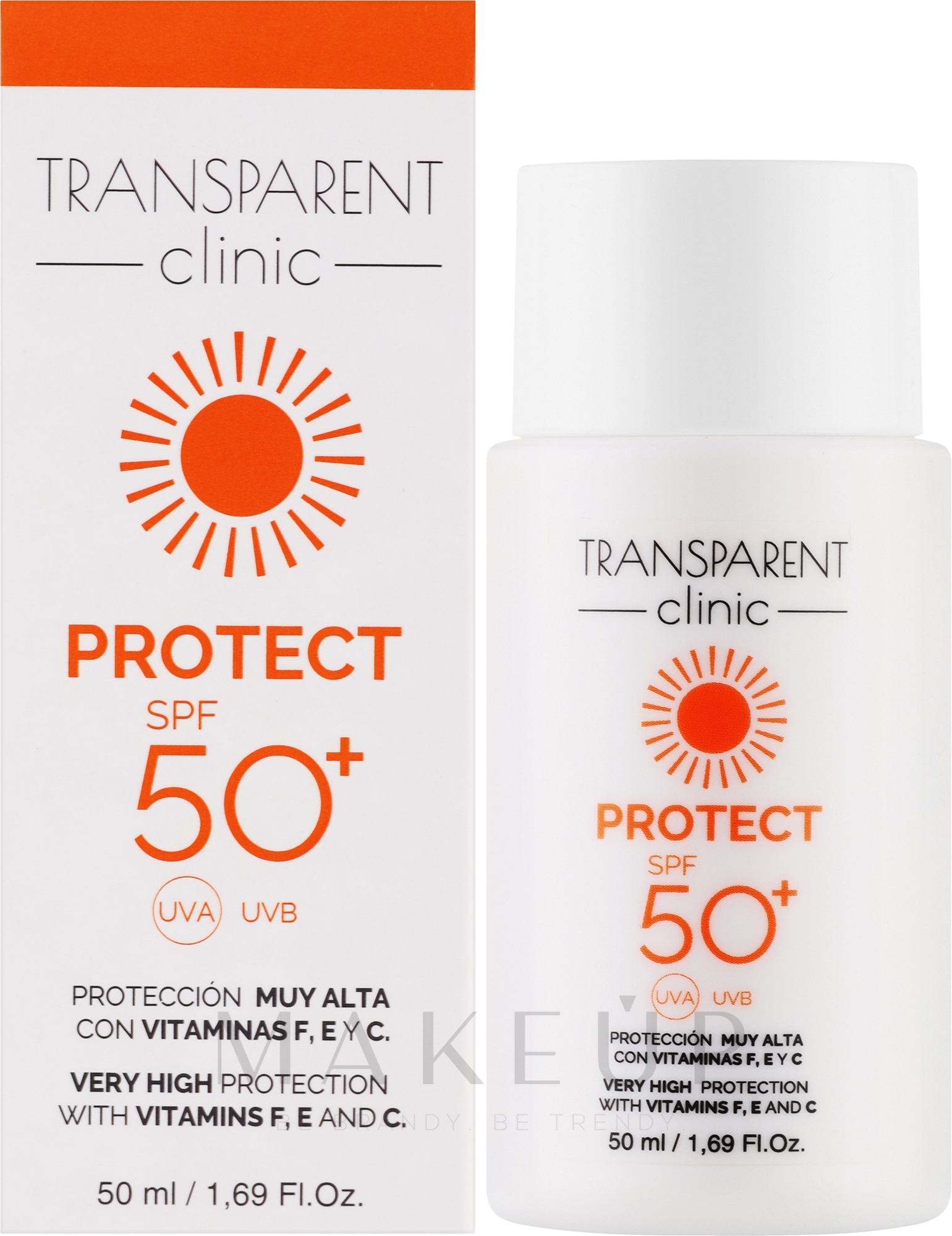 Sonnenschutzemulsion für das Gesicht - Transparent Clinic Protect SPF50+  — Bild 50 ml