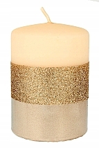 Düfte, Parfümerie und Kosmetik Dekorative Kerze 7x10 cm goldener Zylinder - Artman Atlas Champagne