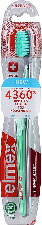 Zahnbürste extra weich türkis - Elmex Super Soft Toothbrush — Bild N1