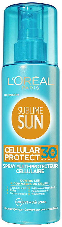 Sonnenschutz Körperspray - L'Oreal Paris Sublime Sun Cellular Protect SPF30 Sun Spray — Bild N1