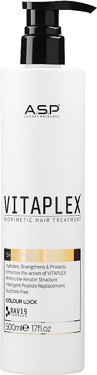 Feuchtigkeitsspendendes und kräftigendes Shampoo für coloriertes Haar - Affinage Salon Professional Vitaplex Shampoo — Bild N2