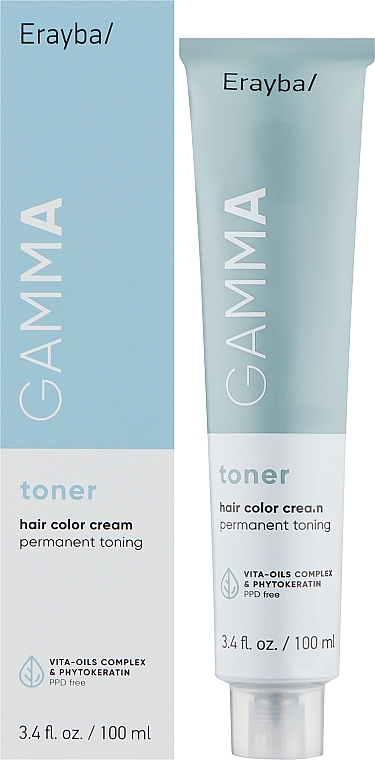 Creme-Haarfarbe mit Conditioner - Erayba Gamma Color Conditioning Haircolor Cream 1+1.5 — Bild N1