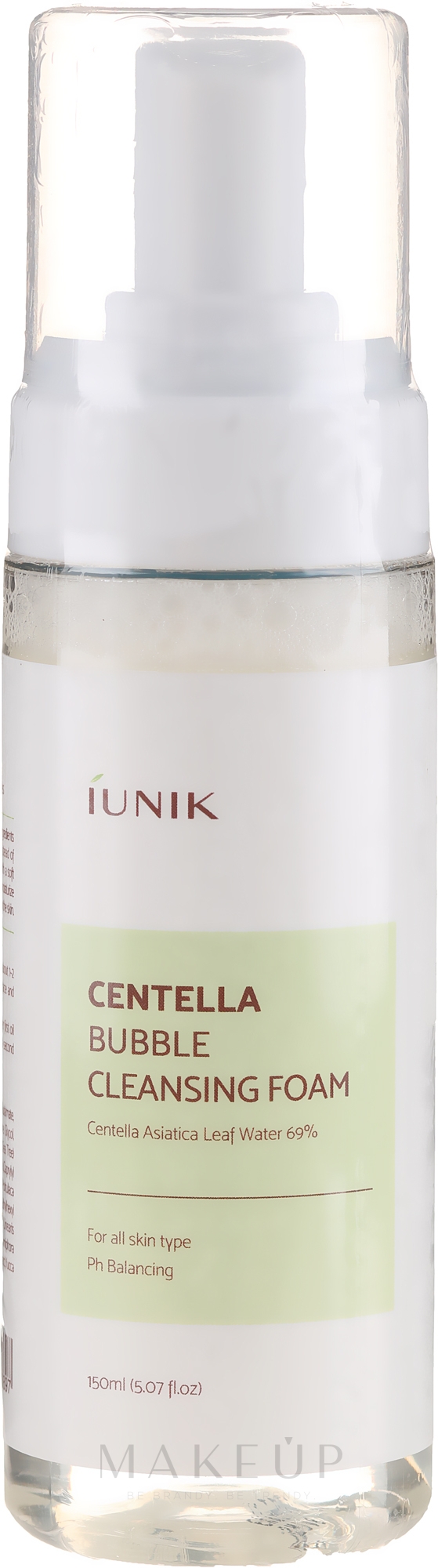 Reinigungsschaum für das Gesicht mit Indischem Wassernabel - IUNIK Centella Bubble Cleansing Foam — Bild 150 ml