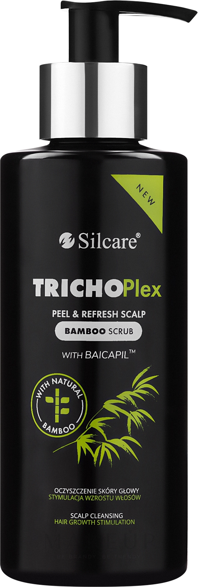 Tiefenreinigendes und Haarwachstum stimulierendes Kopfhautpeeling mit Bambusschleifpartikeln - Silcare TrichoPlex Peel&Refresh Scalp Bamboo Scrub — Bild 250 ml