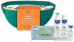 Set - Mustela Family Adventures Banana Bag Terracota (bag + wipes/60pcs + milk/300ml + gel/200ml + cr/40ml) — Bild N1