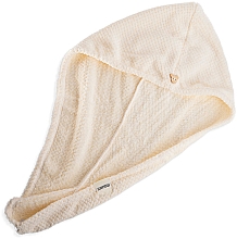 Turban-Handtuch zum Haartrocknen Vanille - Mohani Microfiber Hair Towel White — Bild N2