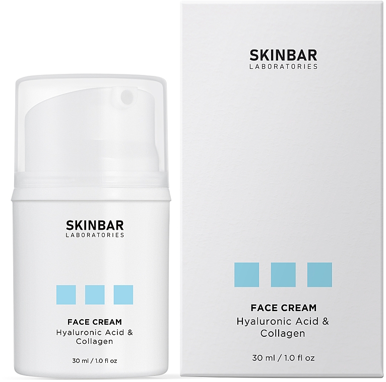 Feuchtigkeitsspendende Gesichtscreme mit Hyaluronsäure und Kollagen - SKINBAR Hyaluronic Acid & Collagen Face Cream — Bild N4