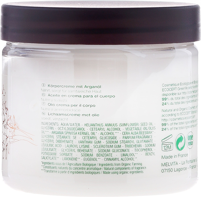 Körpercreme - Melvita L'Argan Bio Body Oil In Cream — Bild N2