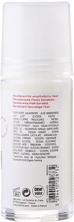 Deo Roll-on für empfindliche Haut - Melvita Body Care Deodorant Sensetive Skin — Bild N2