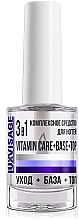 Düfte, Parfümerie und Kosmetik 3in1 Nagelpflege, Nagelunterlack und Nagelüberlack - Luxvisage Vitamin Care + Base + Top