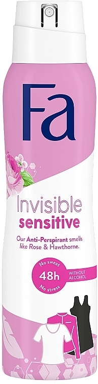 Deospray Antitranspirant - Fa Invisible Sensitive Deodorant — Bild N1