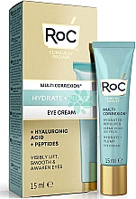 Düfte, Parfümerie und Kosmetik Augencreme-Gel - Roc Multi Correxion Hydrate + Plump Eye Cream