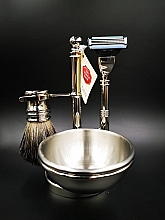 Rasierset 4 St. - Golddachs Silvertip Badger, Mach3, Soap Bowl Chrom — Bild N3