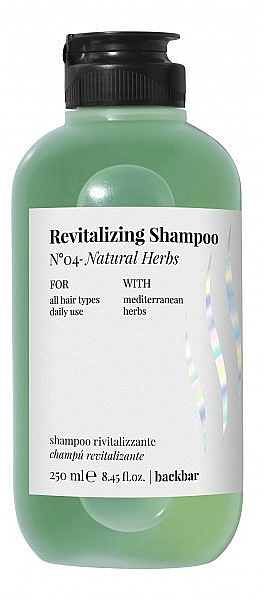 Revitalisierendes Shampoo mit natürlichen Kräutern - Farmavita Back Bar No4 Revitalizing Shampoo Natural Herbs — Bild N1