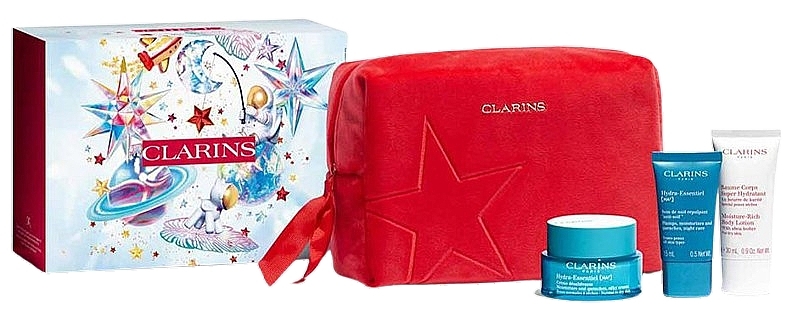 Set - Clarins Hydra-Essential Collection Set (cr/50ml + cr/15ml + b/lot/30ml + bag/1pc) — Bild N1