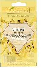 Düfte, Parfümerie und Kosmetik Erfrischende Detox Gesichtsmaske mit Schimmer-Effekt - Bielenda Crystal Glow Citrine Face Mask