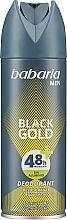 Düfte, Parfümerie und Kosmetik Deospray - Babaria Men Black Gold Deodorant Body Spray