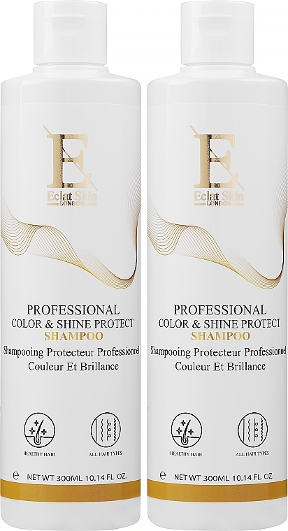Haarpflegeset - Eclat Skin London Professional Color & Shine Protect Shampoo (Shampoo 2x300ml)  — Bild N2