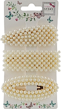 Düfte, Parfümerie und Kosmetik Haarspange Perlen verschiedene Formen 3 St. - Lukky Fashion