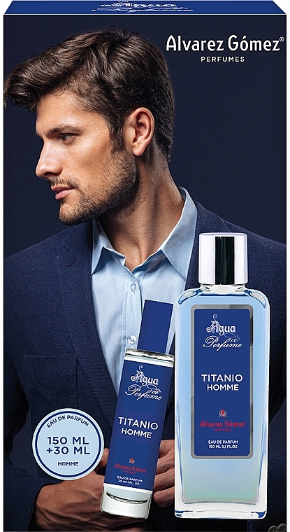 Alvarez Gomez Agua de Perfume Titanio - Duftset (Eau de Parfum 150ml + Eau de Parfum 30ml)  — Bild N1