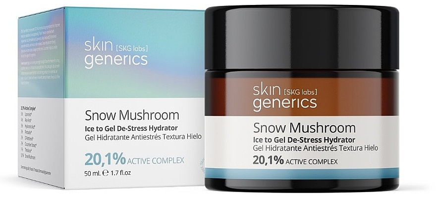 Gesichtsgel - Skin Generics Snow Mushroom Ice to Gel De-Stress Hydrator 20,1% Active Complex — Bild N2