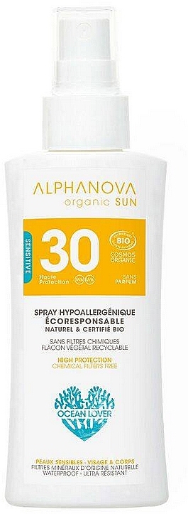 Biospray mit Sonnenfilter SPF30 - Alphanova Sun Protection Cream  — Bild N1