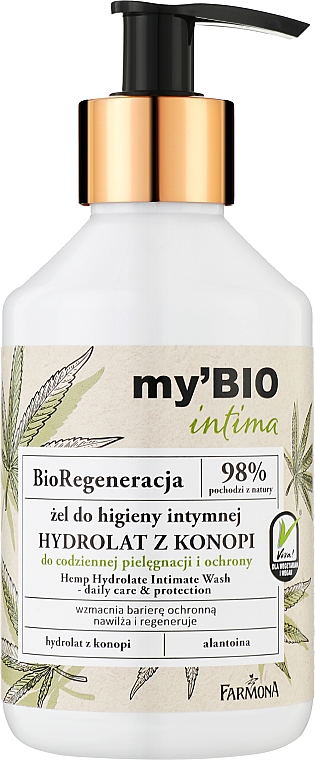Gel für die Intimhygiene mit Hanf-Hydrolate - Farmona My’Bio Intima — Bild N1