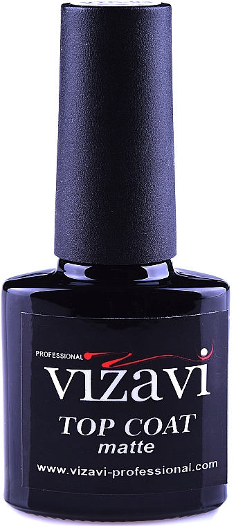 Matter Nagelüberlack ohne klebrige Schicht - Vizavi Professional Top Coat Matte — Bild N1