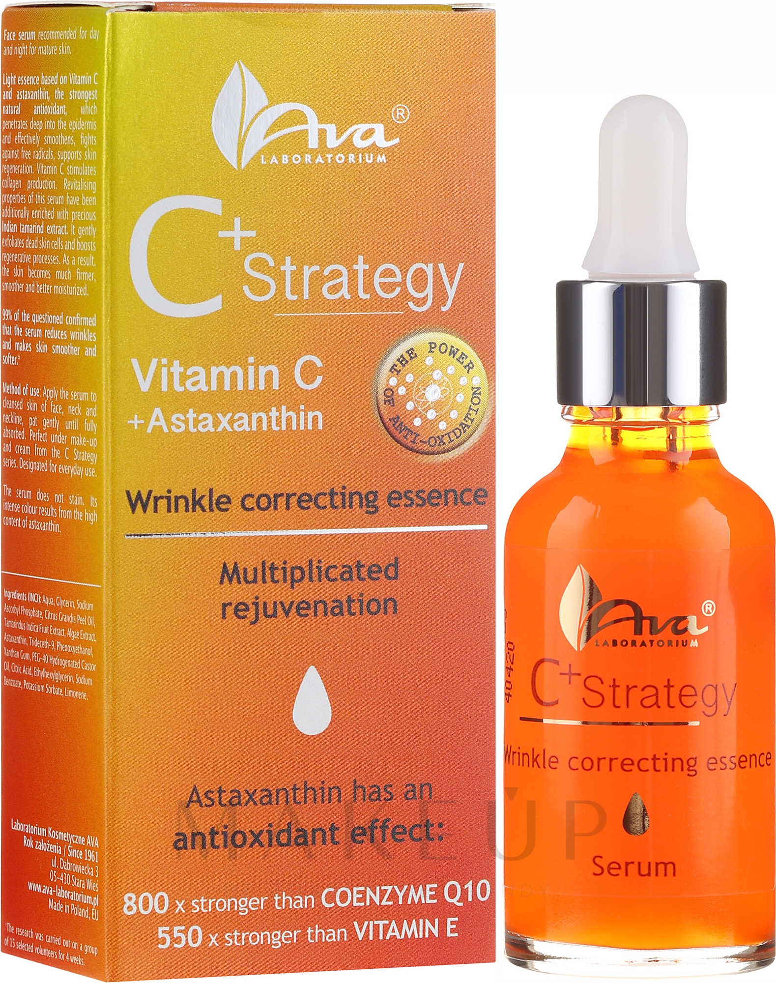 Anti-Falten Gesichtsserum mit Vitamin C - Ava Laboratorium C+ Strategy Wrinkle Correcting Essence Gel Serum — Bild 30 ml