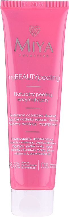 Natürliches Enzympeeling für das Gesicht mit Süßmandel-, Himbeer- und Aprikosenöl - Miya Cosmetics My Beauty Peeling