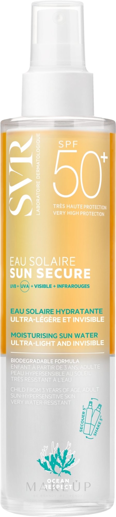 Sonnenschutzwasser SPF 50+ - SVR Sun Secure Eau Solaire Sun Protection Water SPF50+ — Bild 200 ml