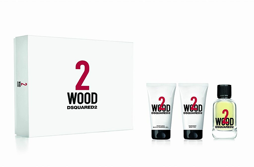 DSQUARED2 2 Wood - Duftset (Eau de Toilette 50ml + Bade- und Duschgel 50ml + Körpergel 50ml) — Bild N1