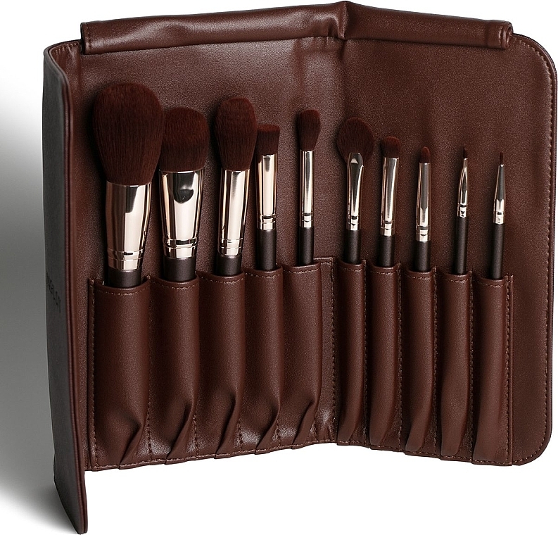 Pinselset für Make-up 10 St. im Schokoladenetui - Inglot Make-up Brush Set Chocolate Case — Bild N4