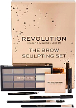 Augenbrauen-Set - Makeup Revolution The Brow Sculpting Set (soap/styler/5g + gel/brow/4.5ml + br/pen/1.15g + br/palette/2.6g + accessories) — Bild N1