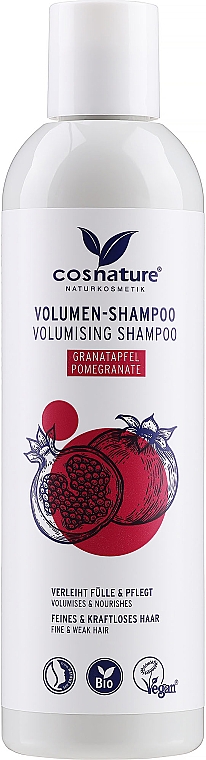Volumen-Shampoo mit Granatapfel für feines und kraftloses Haar - Cosnature Volumen Granat Shampoo — Bild N3