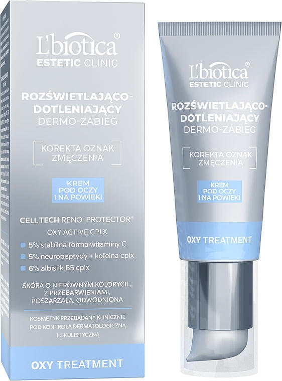 Aufhellende Augencreme - L'biotica Estetic Clinic OXY Treatment  — Bild N1