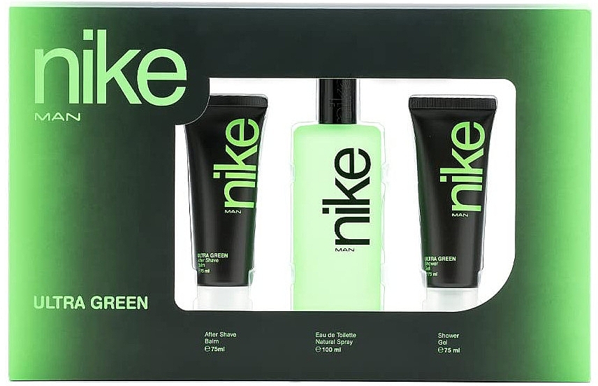 Duftset (Eau de Toilette 100 ml + Duschgel 75 ml + After Shave Balsam 75 ml) - Nike Man Ultra Green  — Bild N1